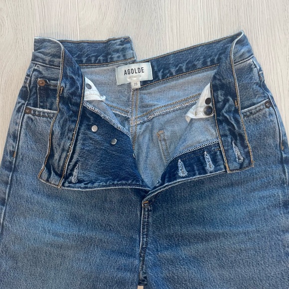 AGOLDE Criss Cross Straight Leg Jeans - Picture 9 of 10